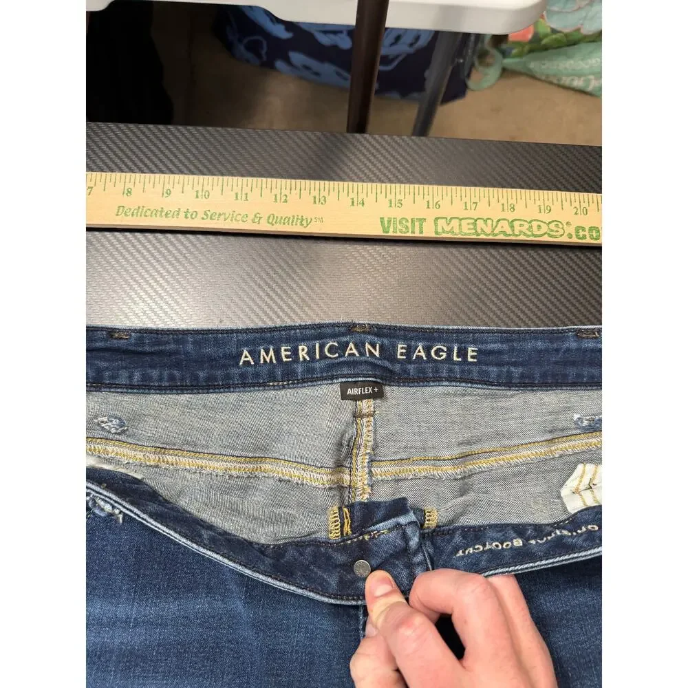 American Eagle Original Bootcut Jeans Dark Wash Size 46x32 - Picture 3 of 15